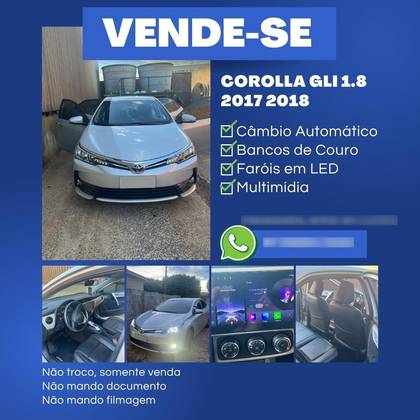 TOYOTA COROLLA 1.8 GLI 16V FLEX 4P AUTOMÁTICO